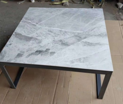 Стіл журнальний Nicolas BRIGHTON 89.5х89.5 кераміка світло-сірий глянець